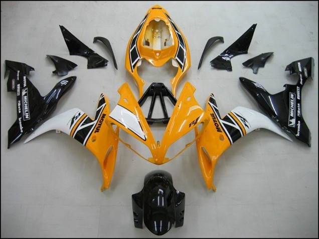 2004-2006 Yamaha R1 Motorcycle Fairings - Yellow White Black OEM Style