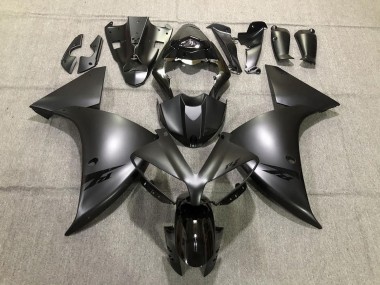 2012-2014 Yamaha R1 Motorcycle Fairings - Glossy Black Matte Black