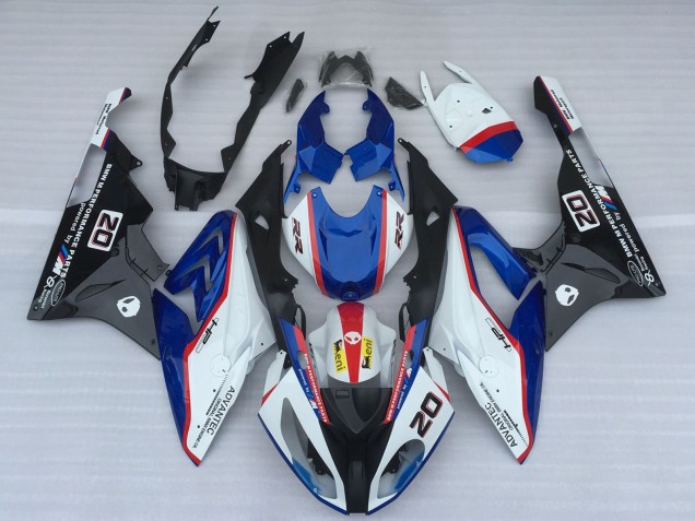 2017-2018 BMW S1000RR Motorcycle Fairings - White Blue Red Glossy Black OEM Style