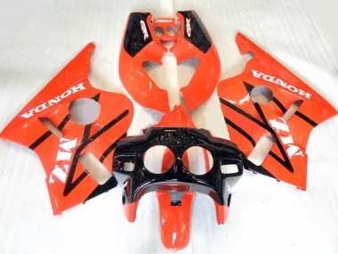 1987-1989 Honda CBR400RR NC23 Motorcycle Fairings - Orange Glossy Black
