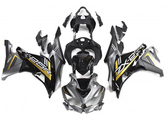 2019-2025 Kawasaki ZX25R ZX-25R Motorcycle Fairings - Grey Gold Glossy Black