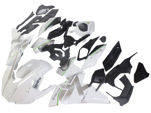 2015-2022 Kawasaki Ninja H2 Motorcycle Fairings - White Silver Green