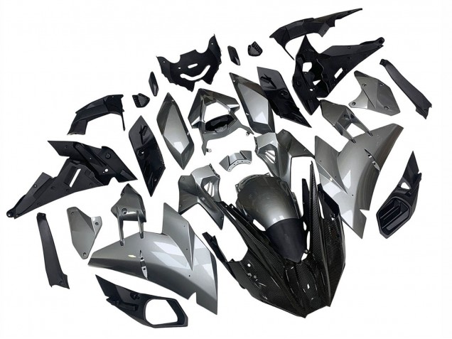 2015-2022 Kawasaki Ninja H2 Motorcycle Fairings - Silver Black Carbon Fiber