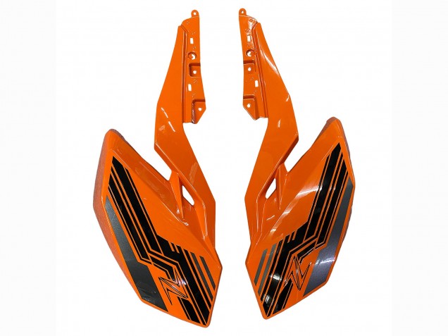 2018-2024 Kawasaki Z400 Motorcycle Fairings - Orange Glossy Black