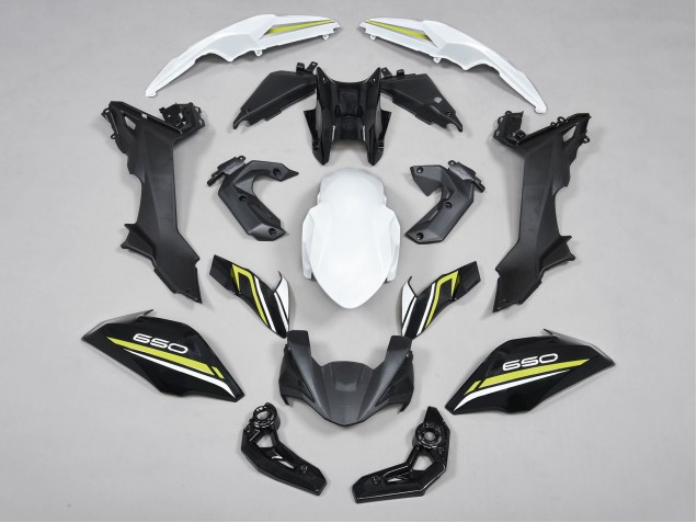 2017-2019 Kawasaki Ninja Z650 Motorcycle Fairings - Black White Yellow
