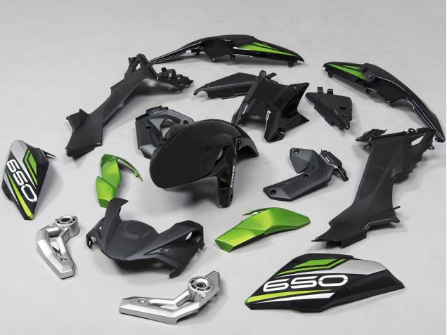 2017-2019 Kawasaki Ninja Z650 Motorcycle Fairings - Black Green Silver