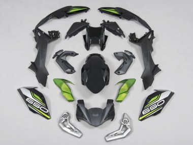 2017-2019 Kawasaki Ninja Z650 Motorcycle Fairings - Black Green Silver