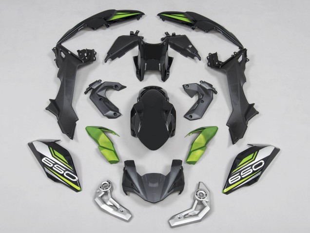 2017-2019 Kawasaki Ninja Z650 Motorcycle Fairings - Black Green Silver