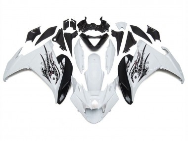 2009-2015 Yamaha FZ6R Motorcycle Fairings - White Black