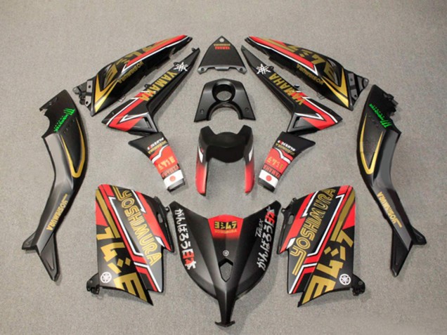 2012-2014 Yamaha TMAX530 Motorcycle Fairings - Matte Black Gold Red