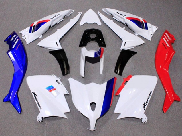 2012-2014 Yamaha TMAX530 Motorcycle Fairing - White Red Blue