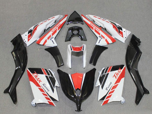 2012-2014 Yamaha TMAX530 Motorcycle Fairings - White Red Black Racing