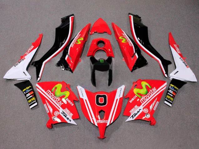 2012-2014 Yamaha TMAX530 Motorcycle Fairings - Red White ENEOS MoviStar Yamalube