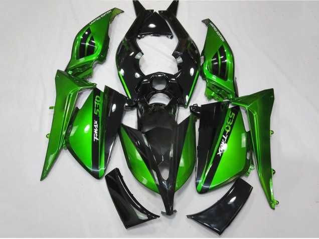 2012-2014 Yamaha TMAX530 Motorcycle Fairings - Glossy Green Black