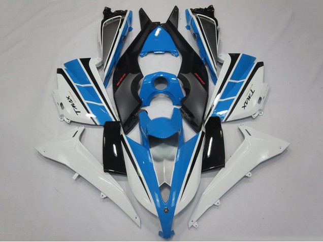 2012-2014 Yamaha TMAX530 Motorcycle Fairings - White Blue Black