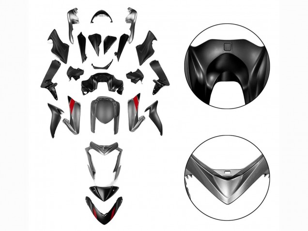 2015-2020 Suzuki GSX-S 1000 Motorcycle Fairings - Black Grey