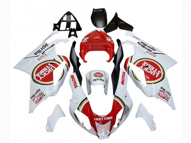 2003-2006 Aprilia RSV1000 Motorcycle Fairings - White Red Lucky Strike Motul 34