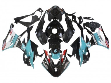 2023-2024 BMW S1000RR Motorcycle Fairings - Light Blue Matte Black Petronas