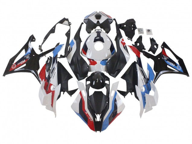 2023-2024 BMW S1000RR Motorcycle Fairings - White Blue Red Matte Black