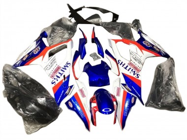 2019-2022 BMW S1000RR Motorcycle Fairings - Blue Red White Smiths