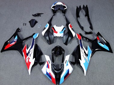 2019-2022 BMW S1000RR Motorcycle Fairings - Black White Blue