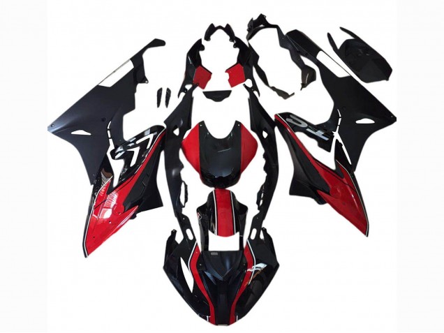 2017-2018 BMW S1000RR Motorcycle Fairings - Red Matte Black