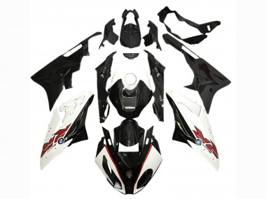 2017-2018 BMW S1000RR Motorcycle Fairings - White Glossy Black