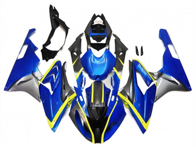 2017-2018 BMW S1000RR Motorcycle Fairings - Silver Blue Yellow
