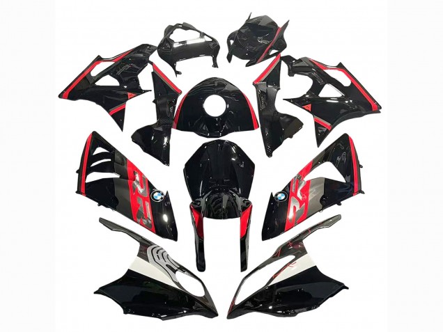 2009-2014 BMW S1000RR Motorcycle Fairing - Red Glossy Black