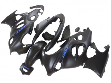 2004-2006 Suzuki GSX600F/GSX750F Motorcycle Fairings - Matte Black with Blue Logo