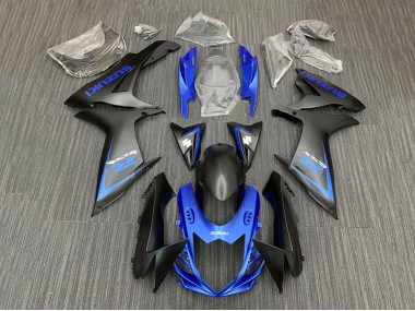 2011-2024 Suzuki GSXR 600 / GSXR 750 Motorcycle Fairing Kits - Blue Matte Black