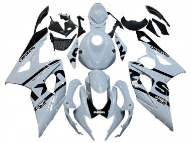 2005-2006 Suzuki GSXR 1000 Motorcycle Fairings - White Black