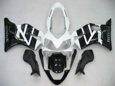 2004-2007 Honda CBR600 F4i Motorcycle Fairing - White Glossy Black