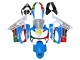 2004-2007 Honda CBR600 F4i Motorcycle Fairings - White Blue Green Red