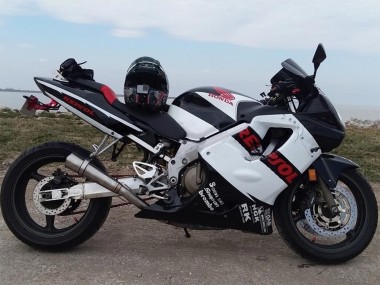 2004-2007 Honda CBR600 F4i Motorcycle Fairings - White Glossy Black Red Repsol
