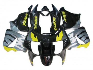 1998-1999 Honda CBR900RR 919 Motorcycle Fairings - Silver Yellow Glossy Black Fireblade