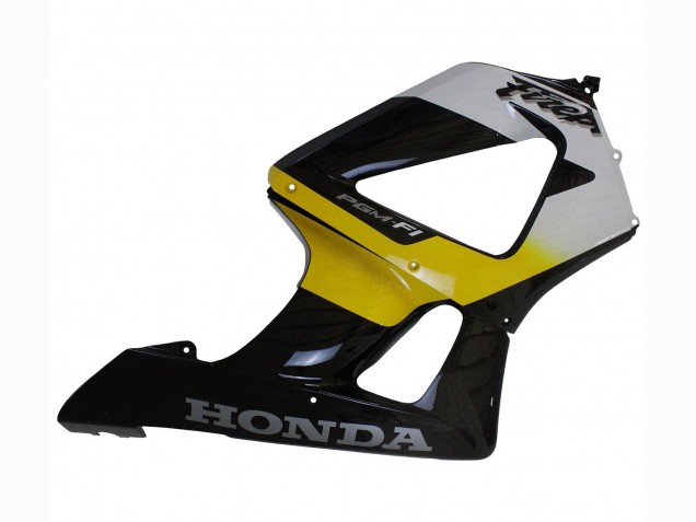 2000-2001 Honda CBR900RR 929 Motorcycle Fairings - White Yellow Glossy Black