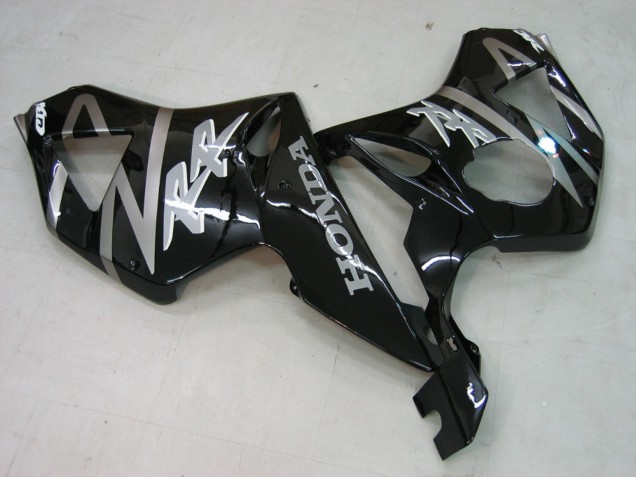 2002-2003 Honda CBR900RR 954 Motorcycle Fairings - Silver Glossy Black
