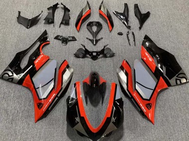 2015-2020 Ducati 959 Motorcycle Fairings - Silver Red Glossy Black