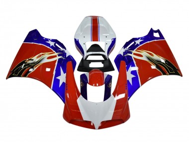 1993-2005 Ducati 748/916/996/998 Motorcycle Fairings - White Red Blue Black Flame