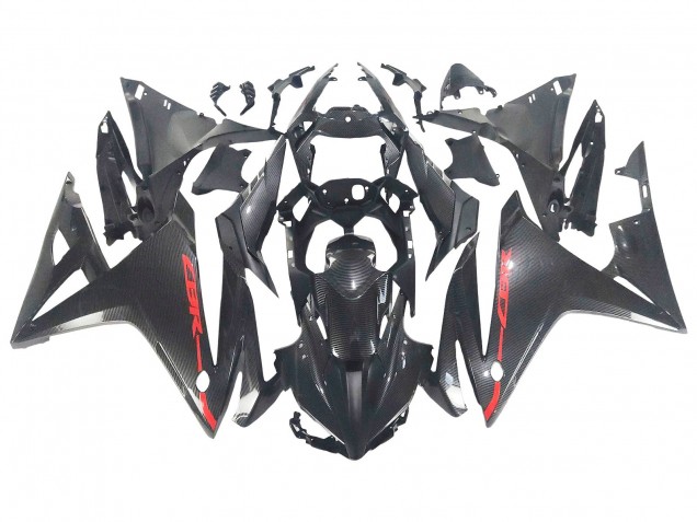2016-2018 Honda CBR500R Motorcycle Fairings - Black Carbon Fiber Red