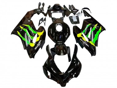2004-2005 Honda CBR1000RR Motorcycle Fairings - Glossy Black Yellow Green Monster