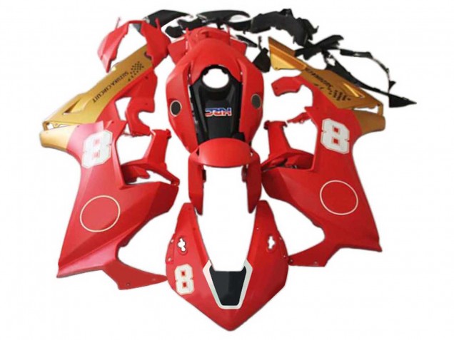 2017-2023 Honda CBR1000RR Motorcycle Fairings - Red Gold Black HRC 8