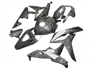 2007-2008 Honda CBR600RR Motorcycle Fairings - Black Forged Carbon Fiber