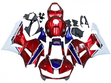 2013-2023 Honda CBR600RR Motorcycle Fairings - White Red Blue HRC