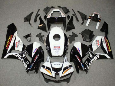 2013-2023 Honda CBR600RR Motorcycle Fairings - White Gold Glossy Black HRC