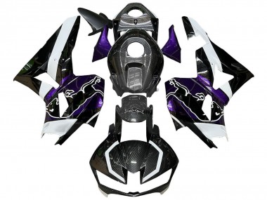 2013-2023 Honda CBR600RR Motorcycle Fairings - Black Carbon Fiber White Purple Red Bull