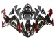 2006-2007 Kawasaki ZX10R Motorcycle Fairings - Black Red Gold BACARDI