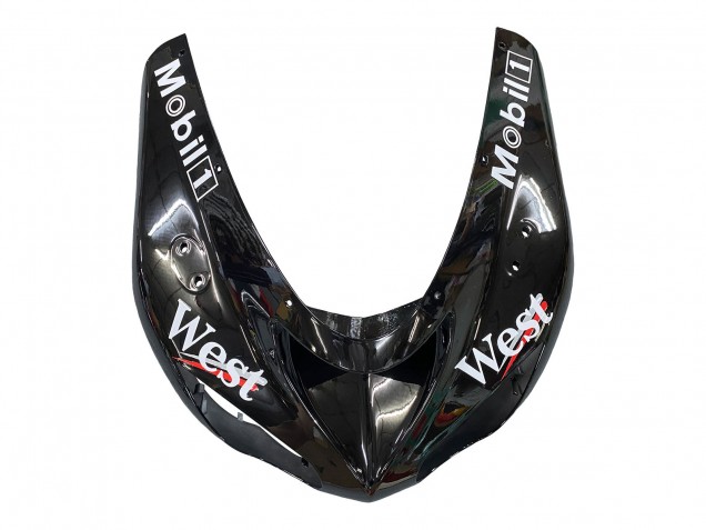 2006-2007 Kawasaki ZX10R Motorcycle Fairings - Glossy Black White West