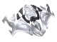 2006-2007 Kawasaki ZX10R Motorcycle Fairings - Silver Black Ninja